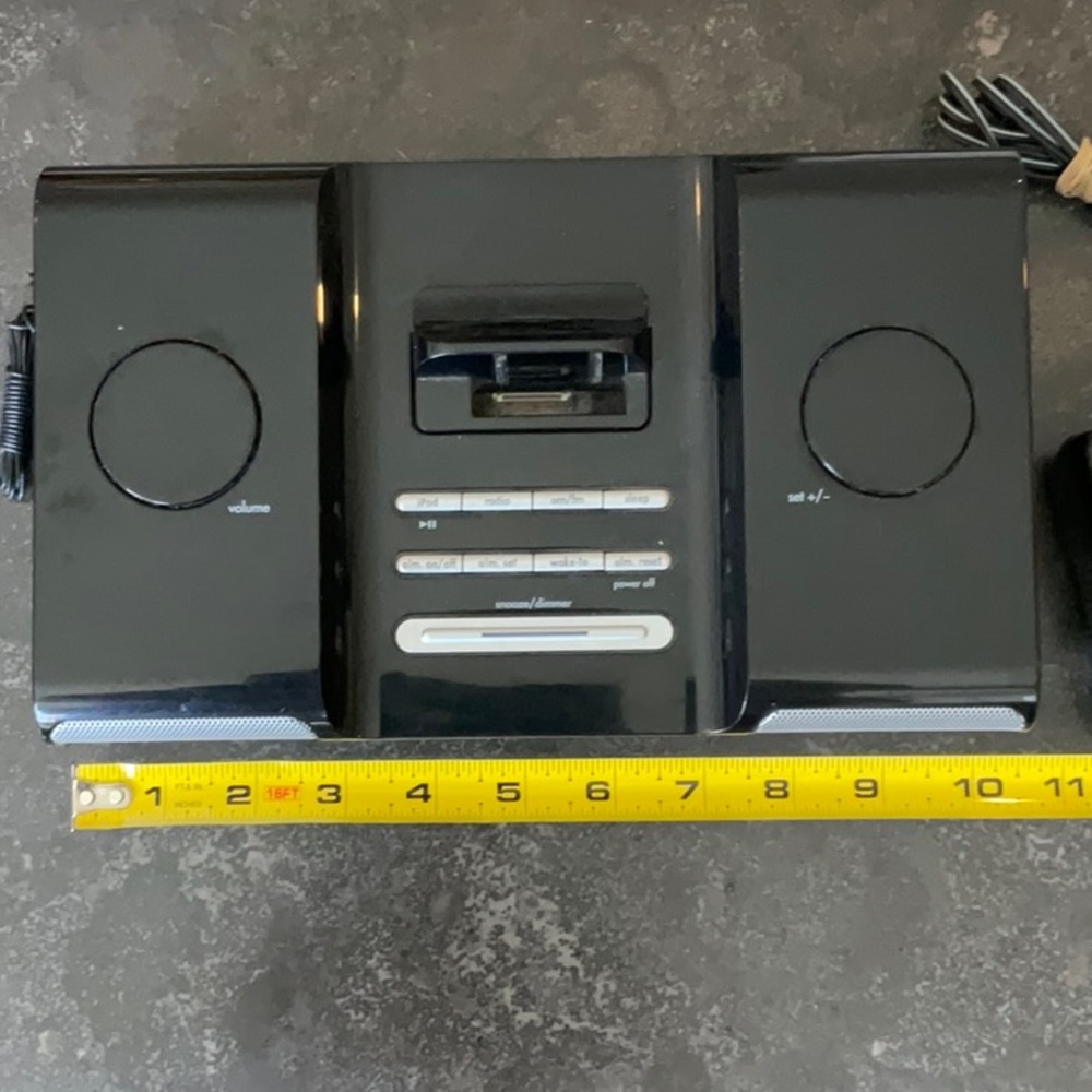 iHome Glossy Black Alarm Clock Dock - Picture 6 of 7